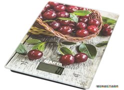 Кухонные весы Marta MT-1634 (садовая вишня)