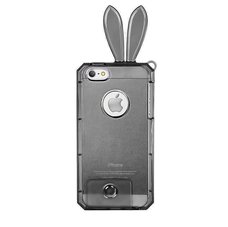 Силиконовый чехол Creative для iPhone 5 (Rabbit Black)
