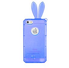 Силиконовый чехол Creative для iPhone 5 (Rabbit Blue)