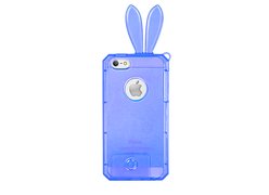 Силиконовый чехол Creative для iPhone 5 (Rabbit Blue)