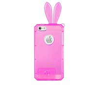 Силиконовый чехол Creative для iPhone 5 (Rabbit Pink)