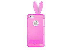 Силиконовый чехол Creative для iPhone 5 (Rabbit Pink)