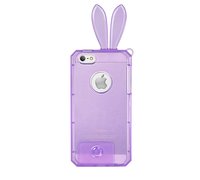 Силиконовый чехол Creative для iPhone 5 (Rabbit Purple)