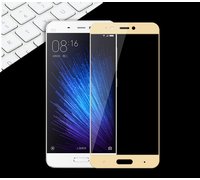 Защитное стекло для телефона Xiaomi Mi5 золотое
