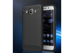 Бампер JZZS Brush TPU для HUAWEI Y3 2017 Черный