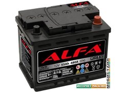 Автомобильный аккумулятор ALFA Hybrid 55 R (55 А·ч)