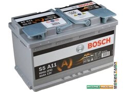 Автомобильный аккумулятор Bosch S5 A11 (580901080) 80 А/ч