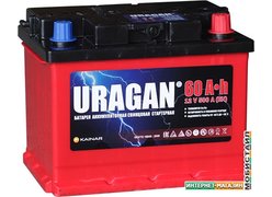 Автомобильный аккумулятор Uragan R (60 А·ч)
