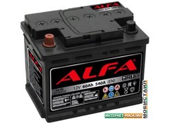 Автомобильный аккумулятор ALFA Hybrid 60 R (60 А·ч)