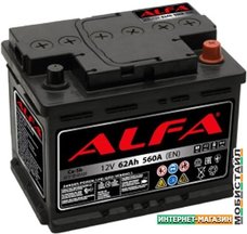 Автомобильный аккумулятор ALFA Hybrid 62 R (62 А·ч)