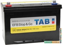 Автомобильный аккумулятор TAB Stop&Go EFB SG10JX (105 А·ч)