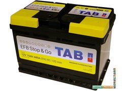 Автомобильный аккумулятор TAB EFB Stop&Go (70 А·ч)