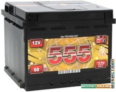 Автомобильный аккумулятор 555 6СТ-60-А3 R (60 А/ч)