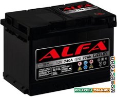 Автомобильный аккумулятор ALFA Hybrid 77 R (77 А·ч)