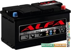 Автомобильный аккумулятор ALFA Hybrid 100 R (100 А·ч)