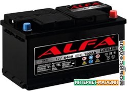 Автомобильный аккумулятор ALFA Hybrid 100 R (100 А·ч)