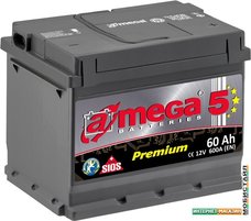 Автомобильный аккумулятор A-mega Premium 6СТ-60-А3 R (60 А/ч)