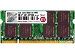 Оперативная память Transcend JetRam 2GB SO-DIMM DDR2 PC2-6400 (JM800QSU-2G)