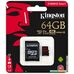 Карта памяти Kingston Canvas React SDCR/64GB microSDXC 64GB (с адаптером)