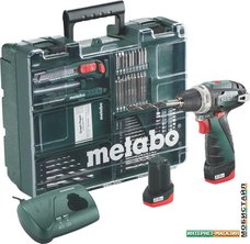 Дрель-шуруповерт Metabo PowerMaxx BS Basic Set 600080880 (с 2-мя АКБ, набор инструмента)