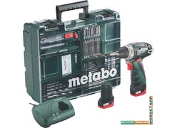 Дрель-шуруповерт Metabo PowerMaxx BS Basic Set 600080880 (с 2-мя АКБ, набор инструмента)