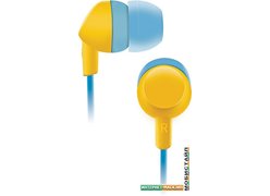 Наушники BBK EP-1420S (голубой/желтый)