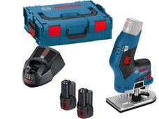 Кромочно-петельный фрезер Bosch GKF 12V-8 Professional 06016B0000 (с 2-мя АКБ и кейсом)