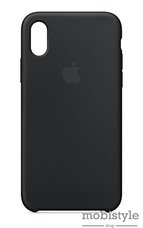 Чехол для iPhone X Black Apple Silicone Case 