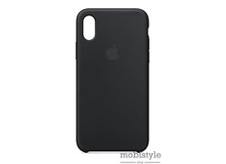 Чехол для iPhone X Black Apple Silicone Case 