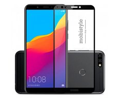 Защитное стекло для Huawei Honor 7c Black 3D Optima 