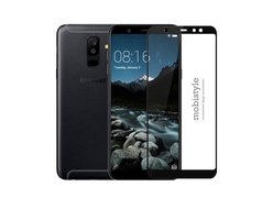 Защитное стекло для Samsung A605 (A6 Plus-2018) Black 3D Optima 