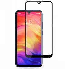 Защитное стекло для Redmi Note 7 PRO ПРОТИВОУДАРНОЕ (ЧЁРНОЕ 3D)
