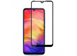 Защитное стекло для Redmi Note 7 PRO ПРОТИВОУДАРНОЕ (ЧЁРНОЕ 3D)
