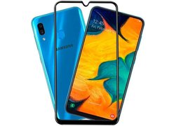 Защитное стекло для SAMSUNG A30 ПРОТИВОУДАРНОЕ (ЧЁРНОЕ 5D )
