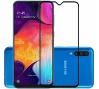 Защитное стекло для SAMSUNG A50 ПРОТИВОУДАРНОЕ (ЧЁРНОЕ 5D )