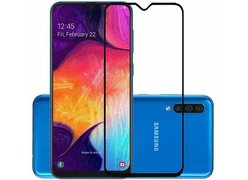 Защитное стекло для SAMSUNG A50 ПРОТИВОУДАРНОЕ (ЧЁРНОЕ 5D )