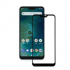 Защитное стекло для Xiaomi Mi A2 Lite / Redmi 6 PRO ПРОТИВОУДАРНОЕ (ЧЁРНОЕ 3D )