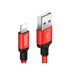 Кабель X14 Times speed lightning 2м красно-черный hoco