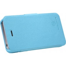 Чехол Nillkin для iPhone 4, серия Fresh Leather Case,  голубой