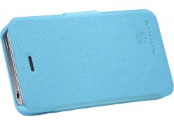 Чехол Nillkin для iPhone 4, серия Fresh Leather Case,  голубой