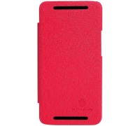 Чехол-книжка Nillkin для HTC One M7, серия Crossed Style Leather Case, красный