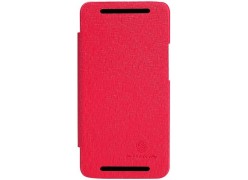 Чехол-книжка Nillkin для HTC One M7, серия Crossed Style Leather Case, красный
