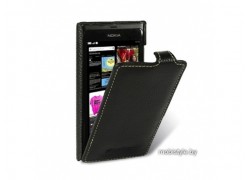 Чехол-блокнот Melkco для телефона Nokia N9, чёрный, LEATHER CASE