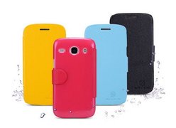 Чехол-книжка Nillkin для телефона Samsung Galaxy Core, серия FRESH, LEATHER CASE