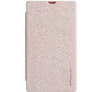 Чехол-книжка Nillkin для телефона Nokia X, серия Spark, золотой