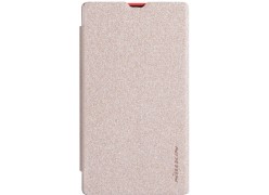 Чехол-книжка Nillkin для телефона Nokia X, серия Spark, золотой