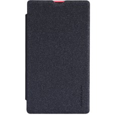 Чехол-книжка Nillkin для телефона Nokia X, чёрный, серия Sparkle Leather Case