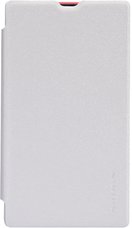 Чехол-книжка Nillkin для телефона Nokia X белый, серия Sparkle Leather Case