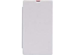 Чехол-книжка Nillkin для телефона Nokia X белый, серия Sparkle Leather Case