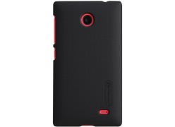 Чехол-накладка Nillkin для телефона Nokia X чёрный Super Frosted Shield